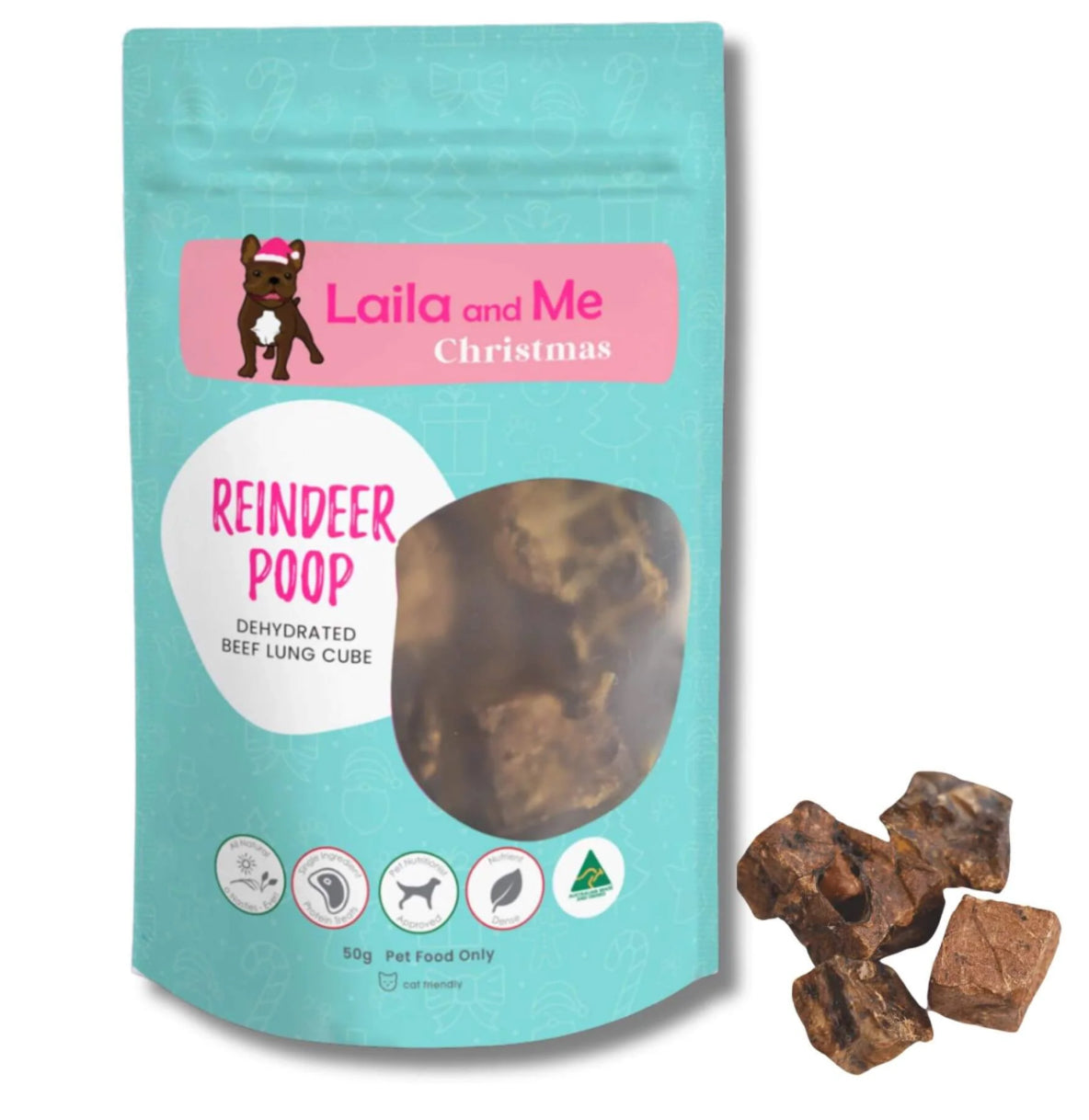 Reindeer Poop (Beef Lung Cubes)